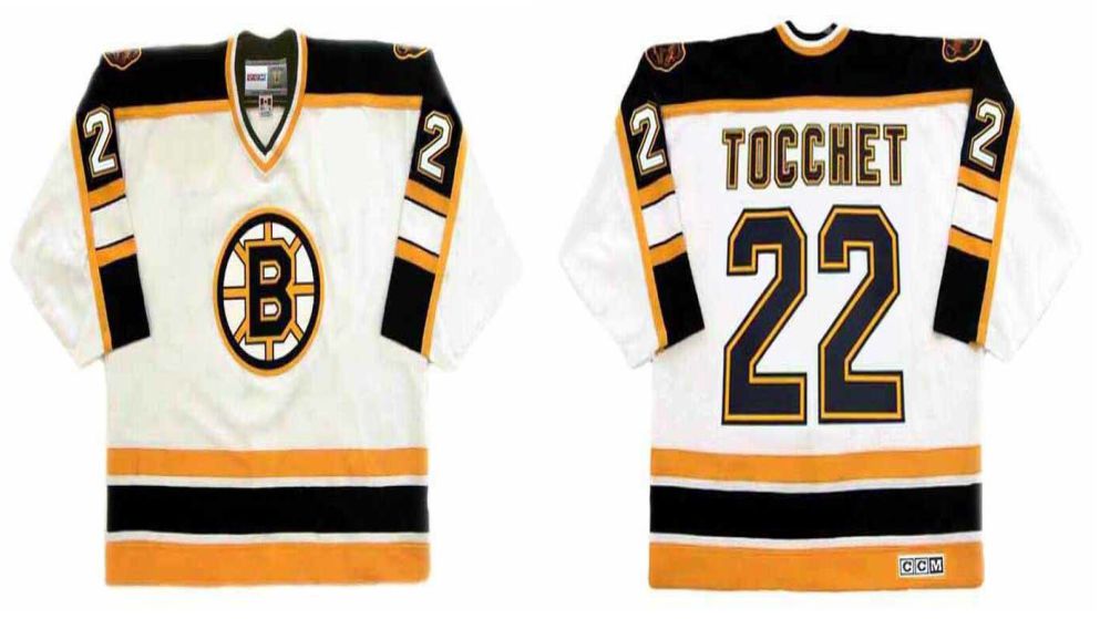 2019 Men Boston Bruins 22 Tocchet White CCM NHL jerseys